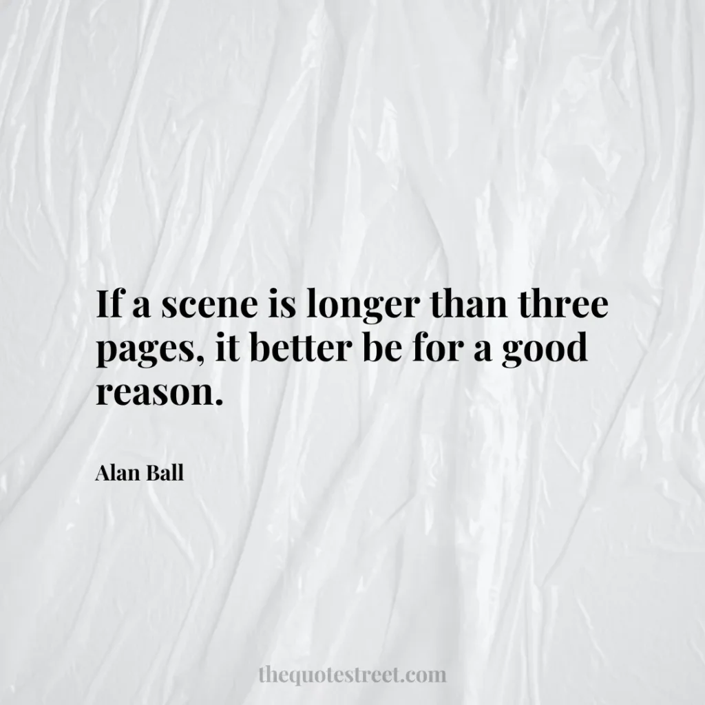 If a scene is longer than three pages