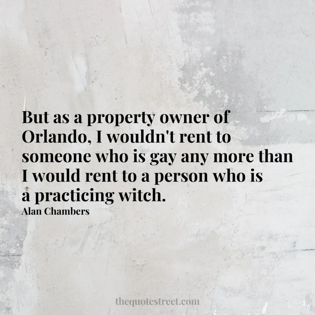 But as a property owner of Orlando