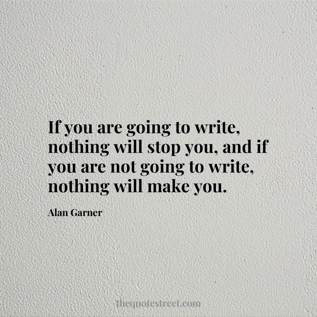 If you are going to write