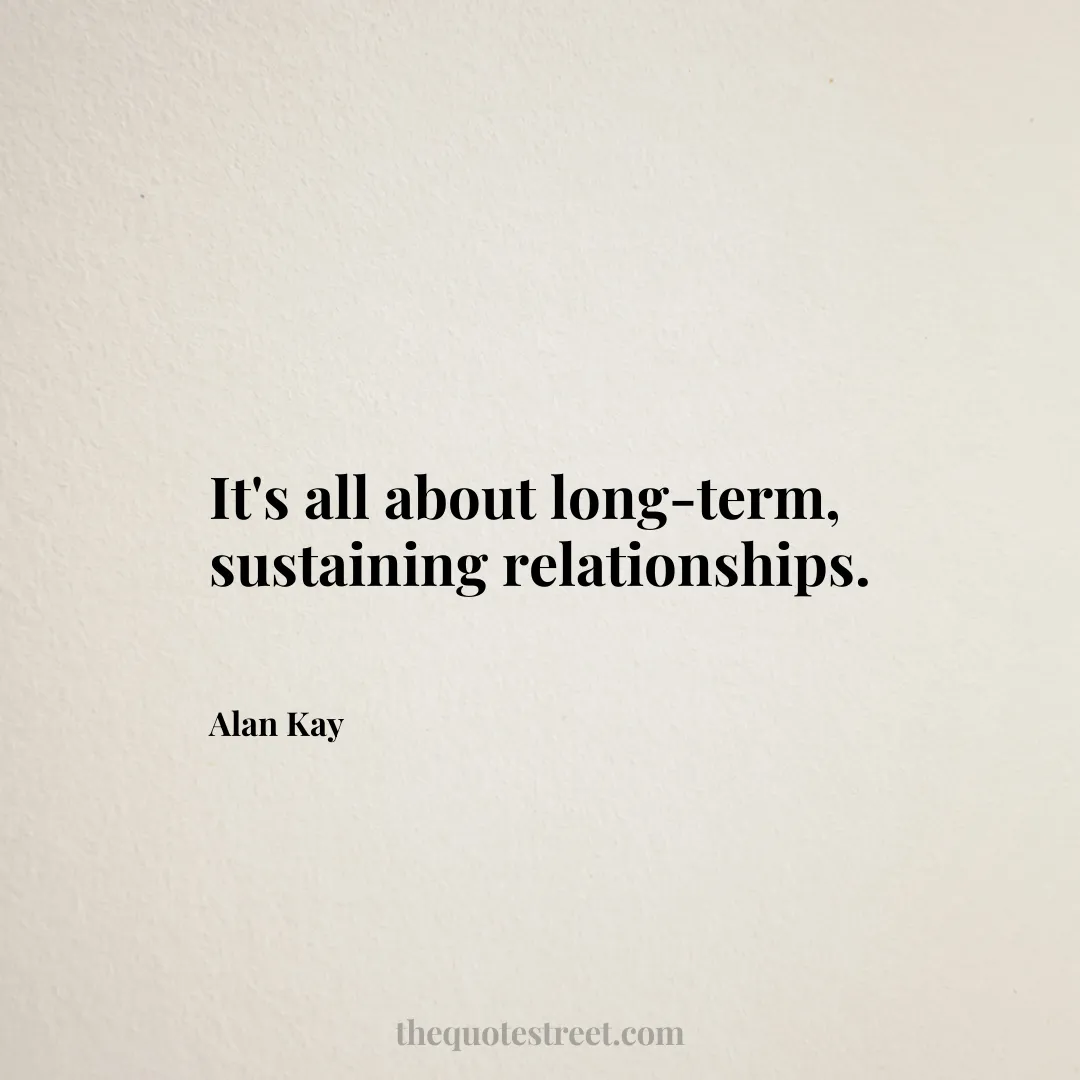 It's all about long-term