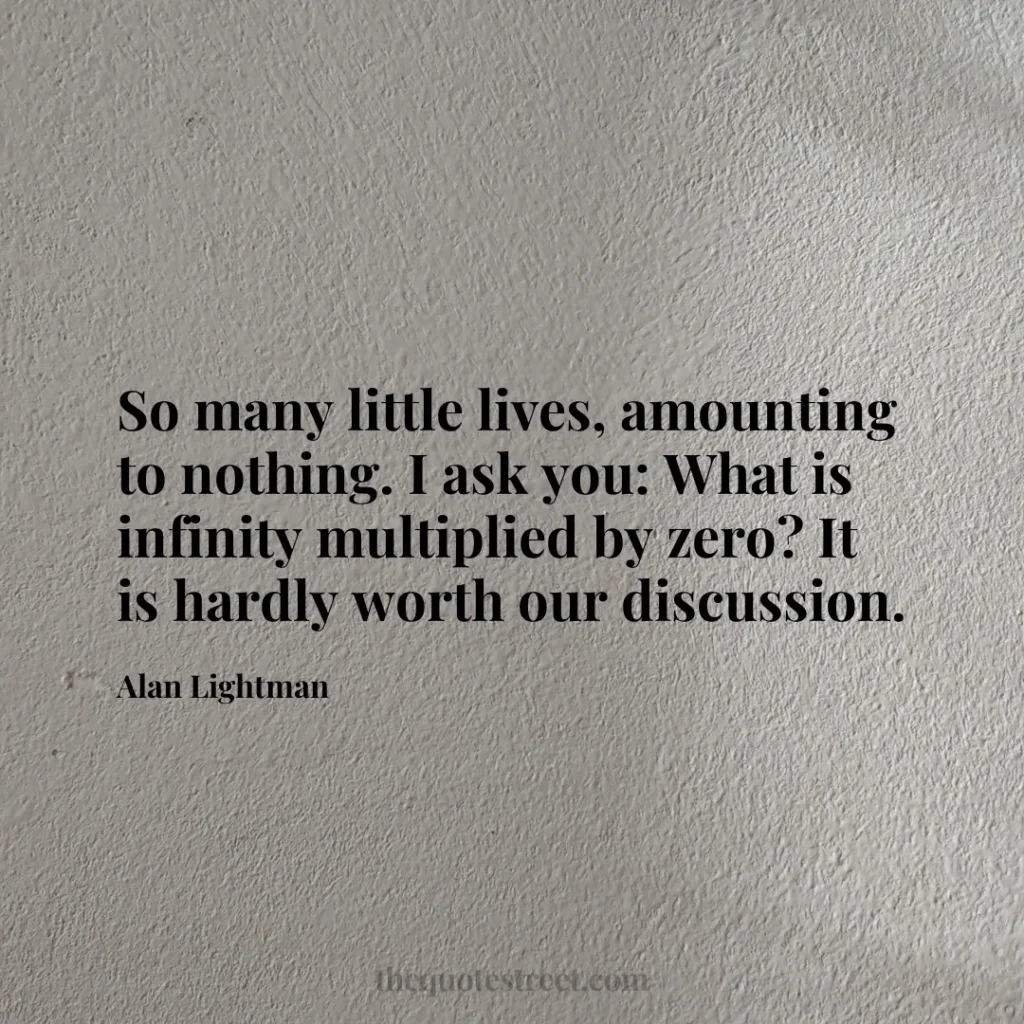 So many little lives