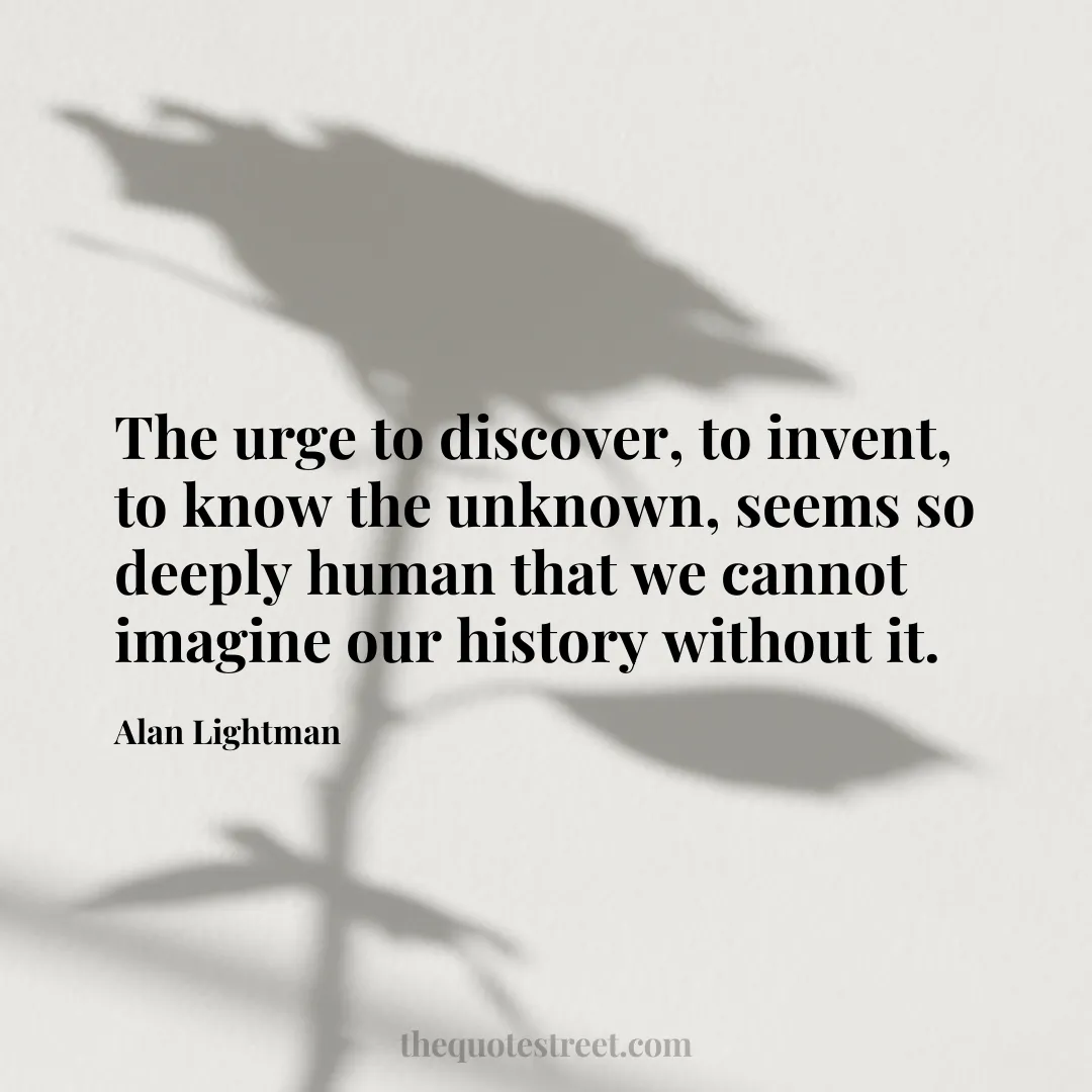 The urge to discover