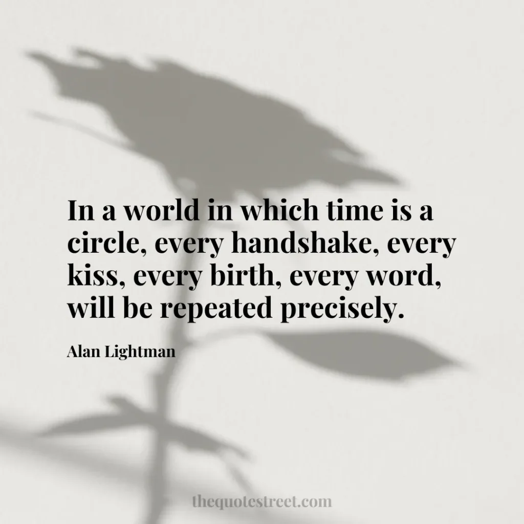 In a world in which time is a circle