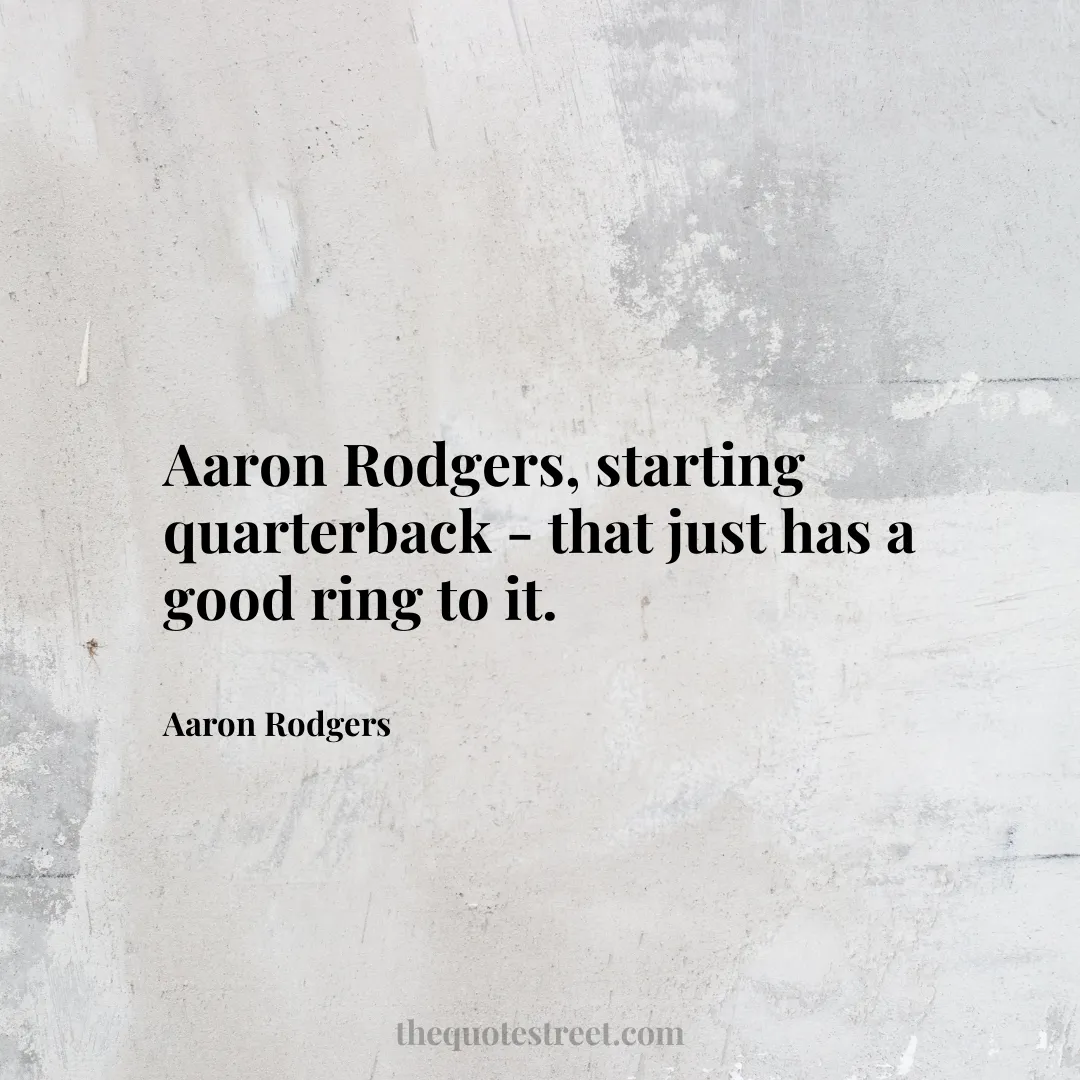 Aaron Rodgers
