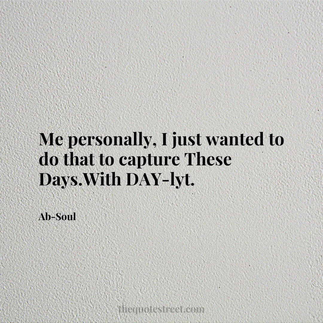 Me personally