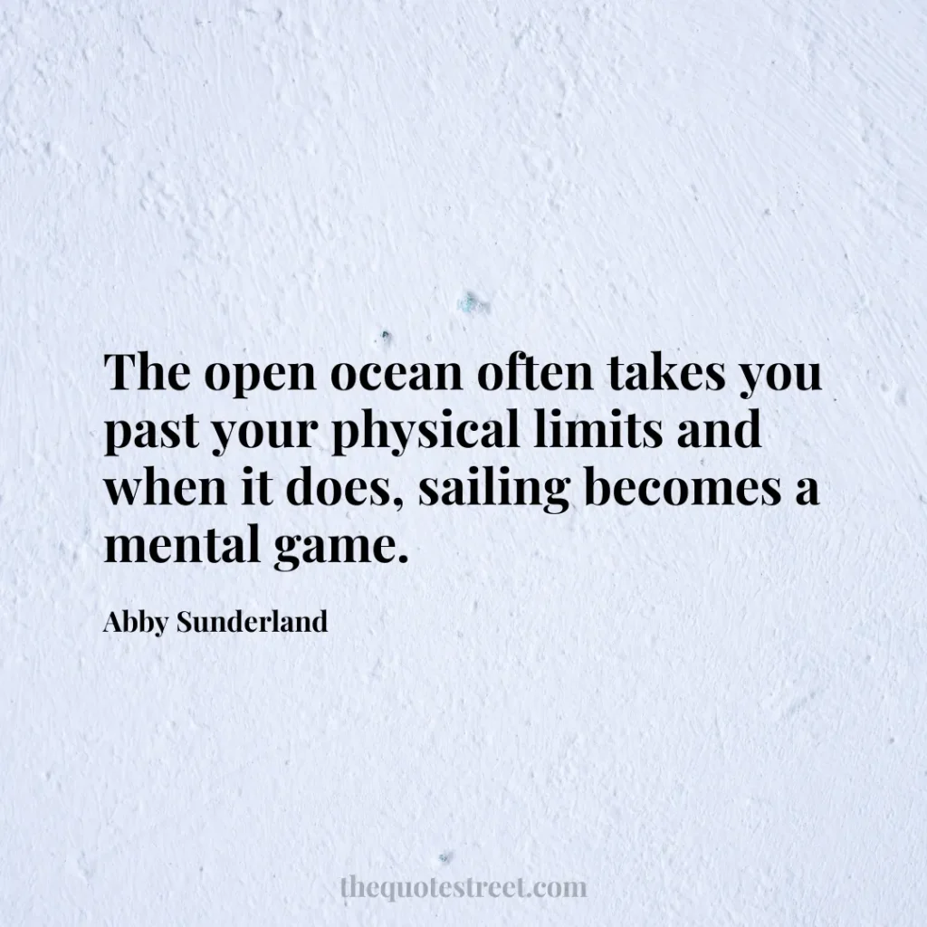 The open ocean often takes you past your physical limits and when it does