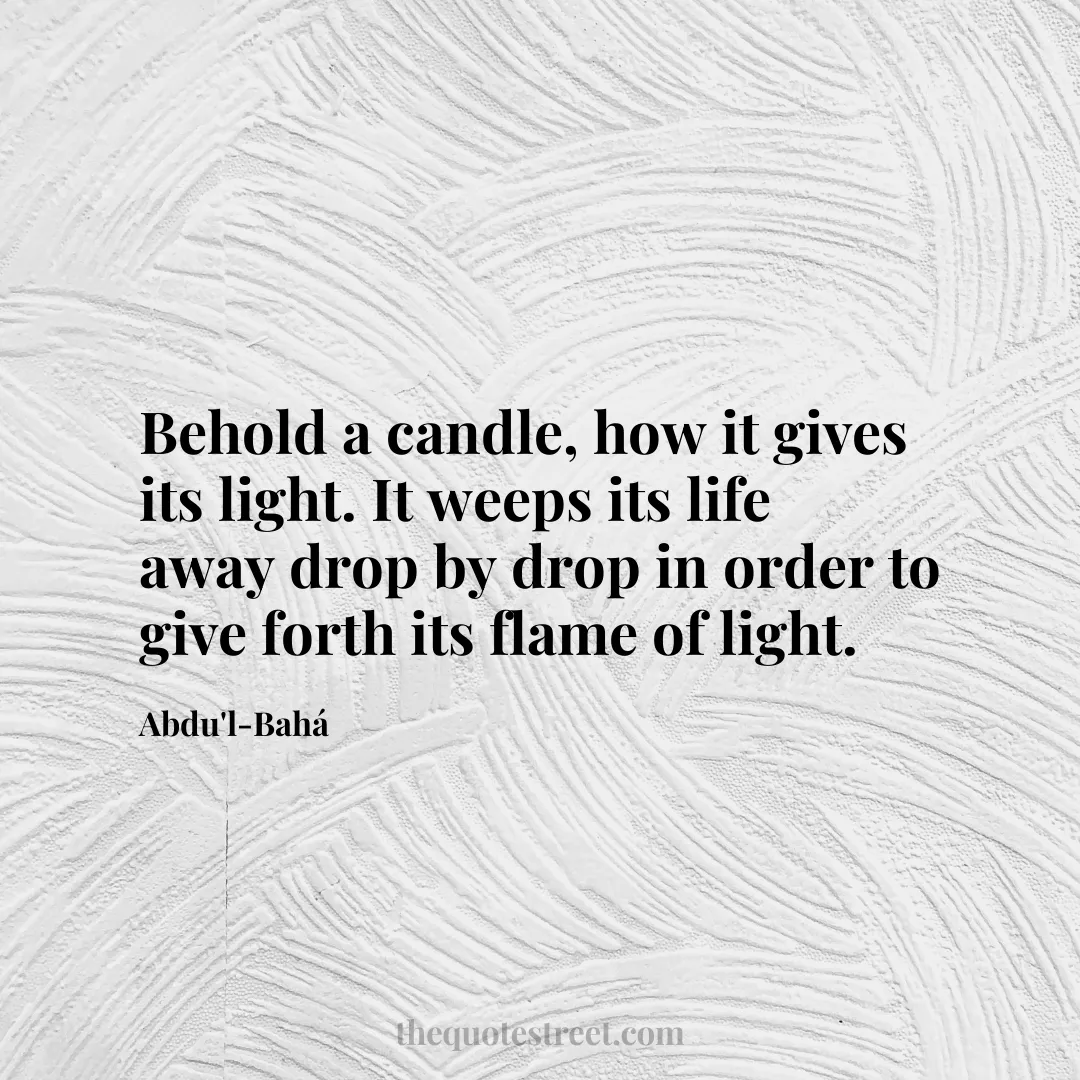 Behold a candle