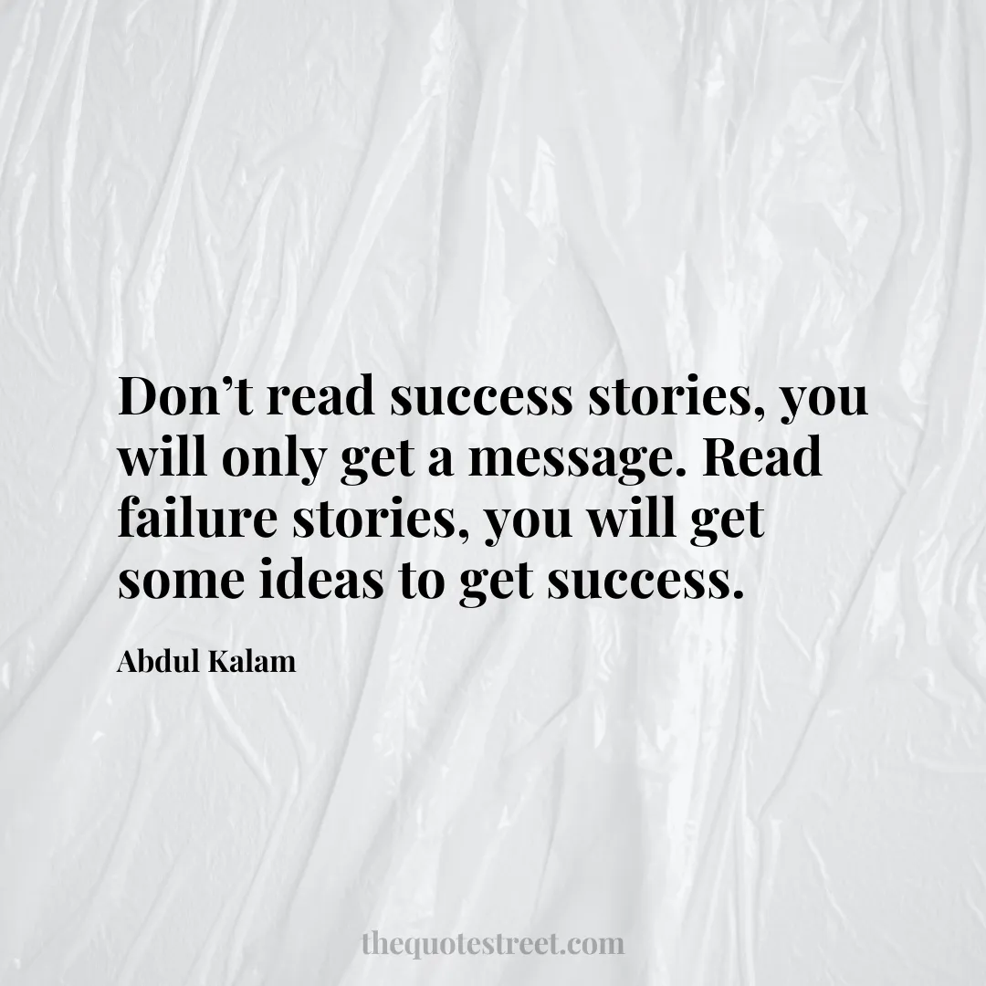 Don’t read success stories