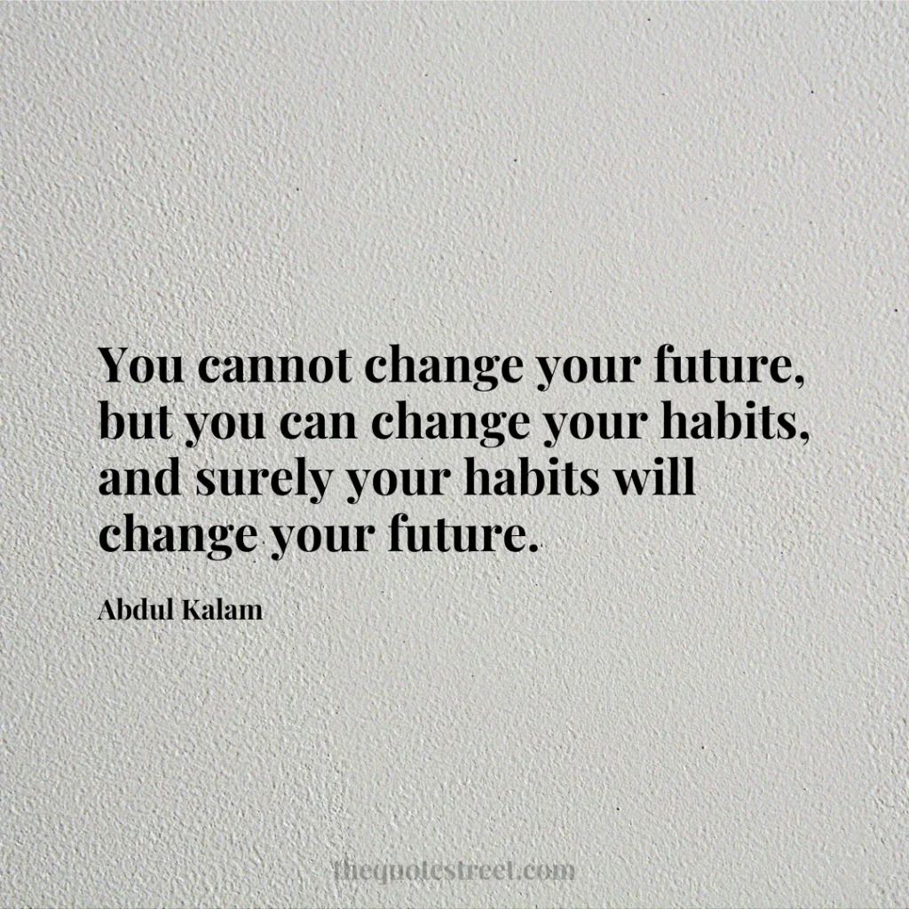 You cannot change your future