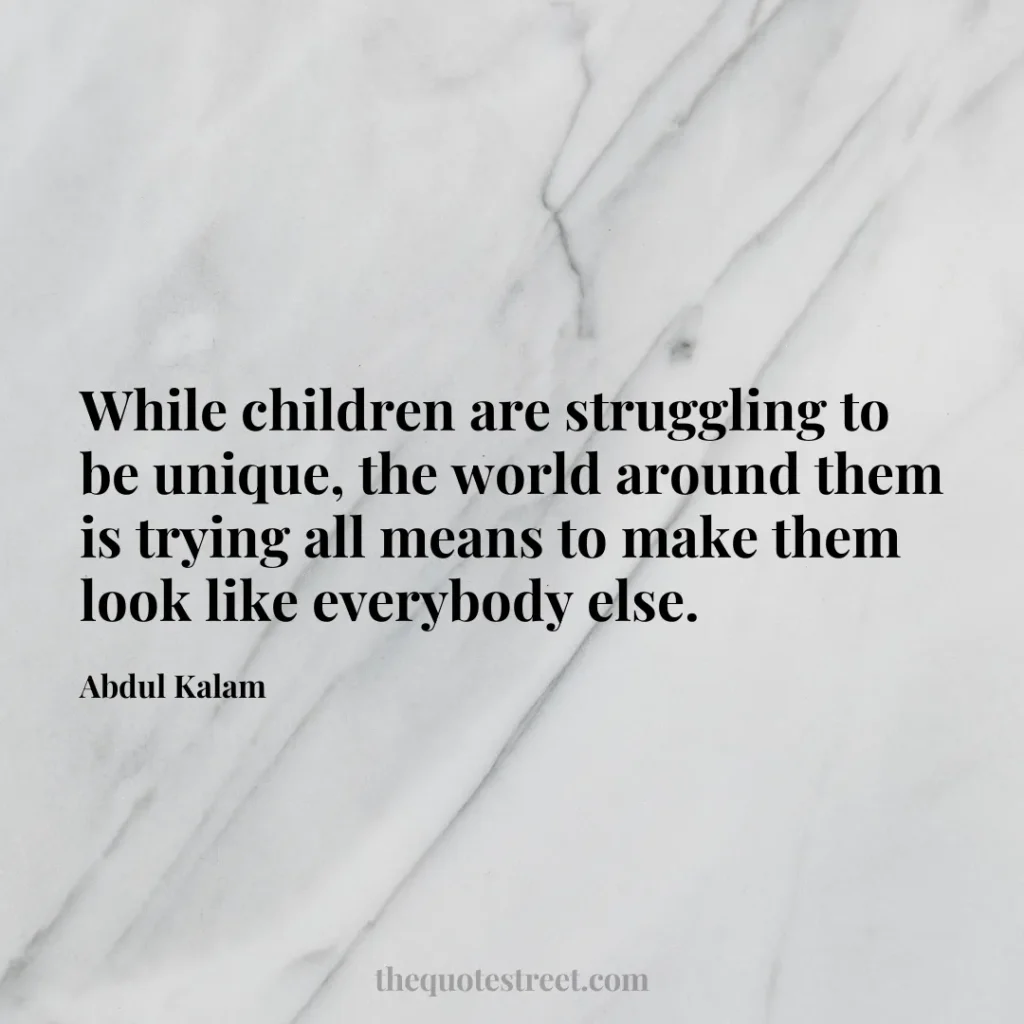 While children are struggling to be unique