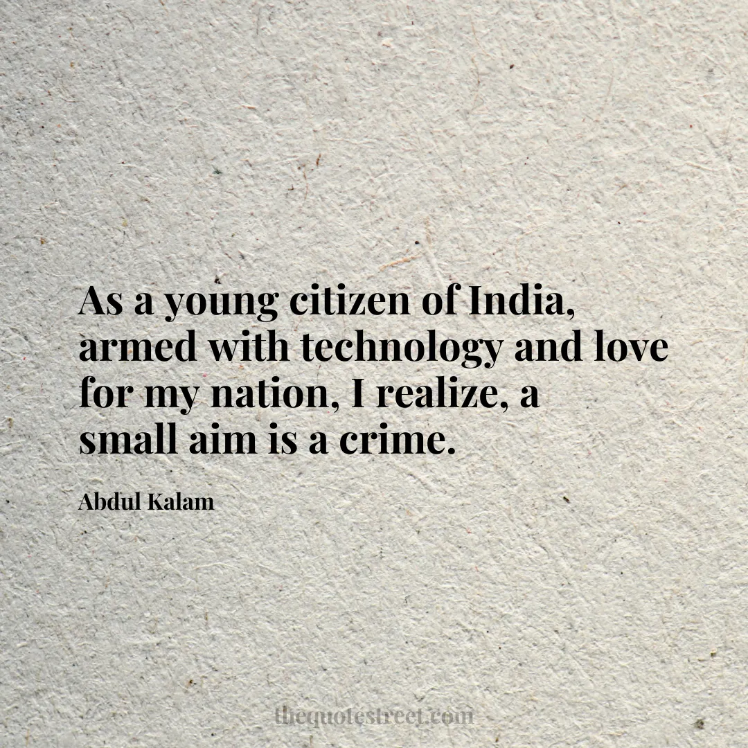 As a young citizen of India