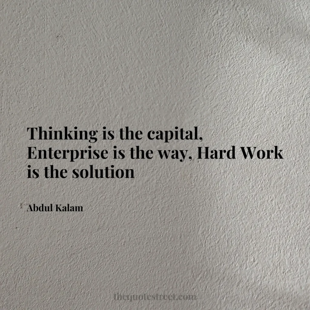 Thinking is the capital