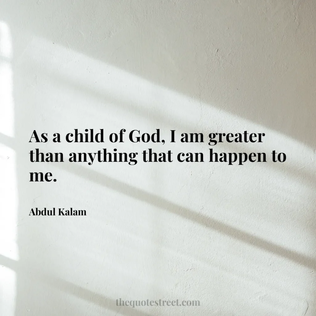As a child of God
