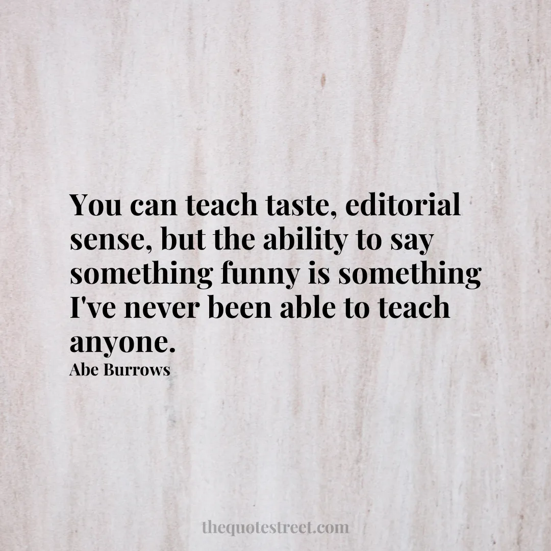 You can teach taste