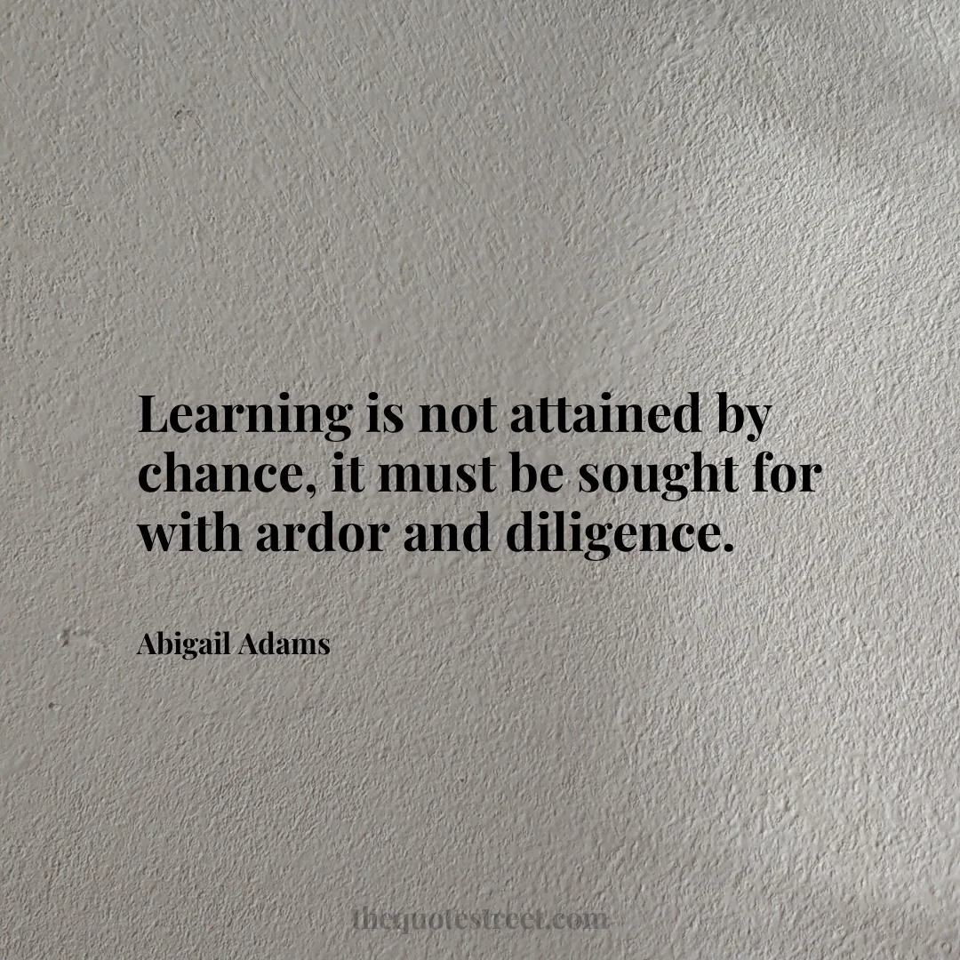 Learning is not attained by chance