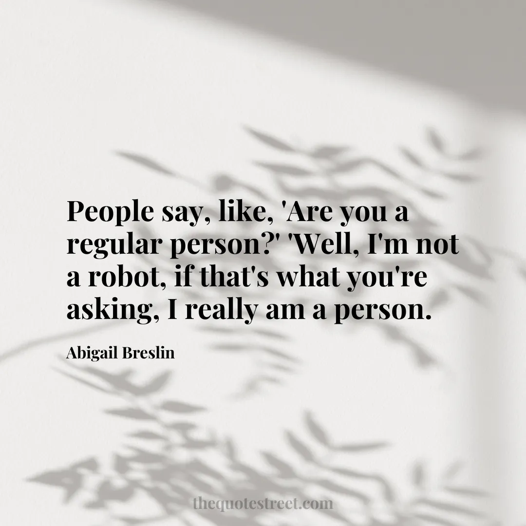 People say