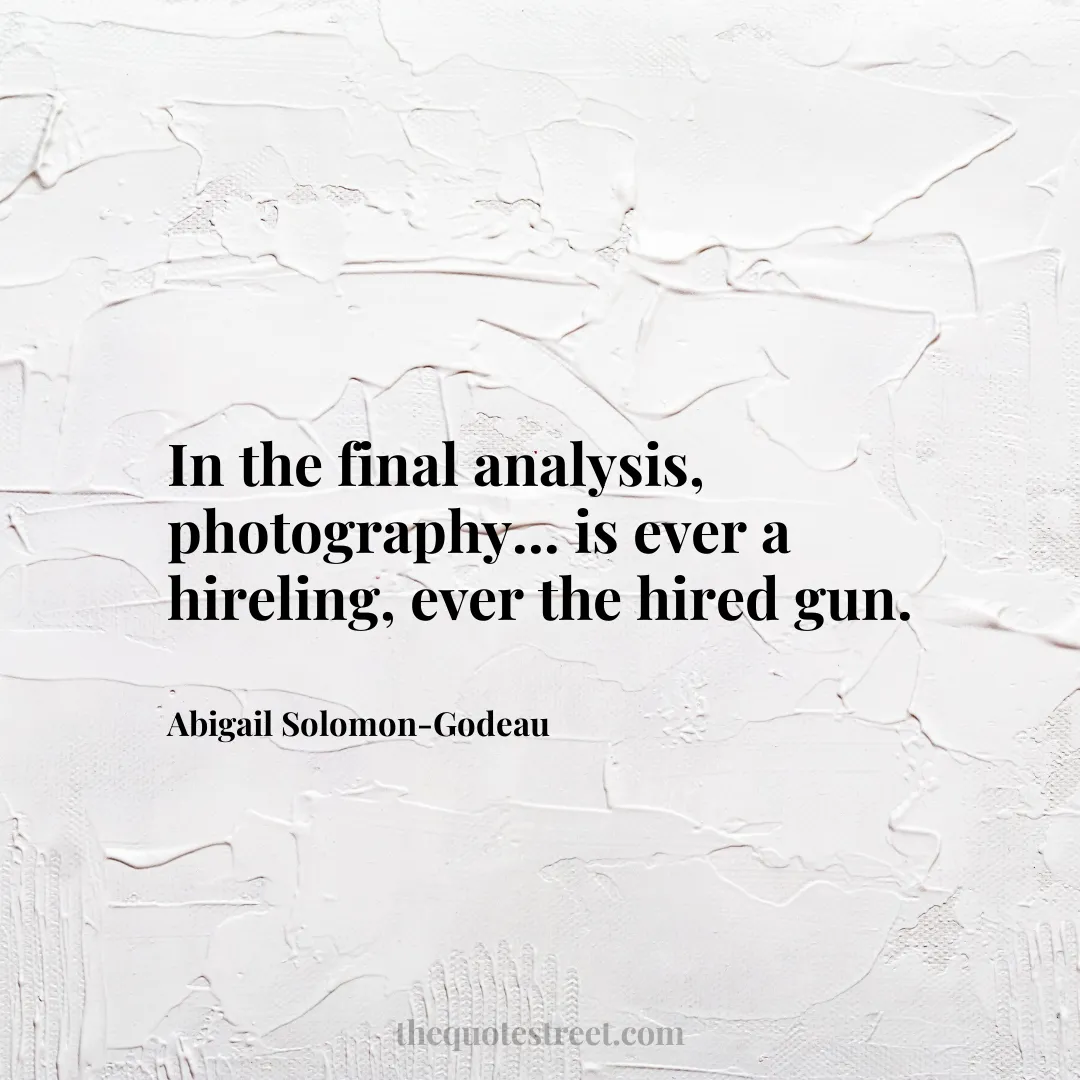 In the final analysis