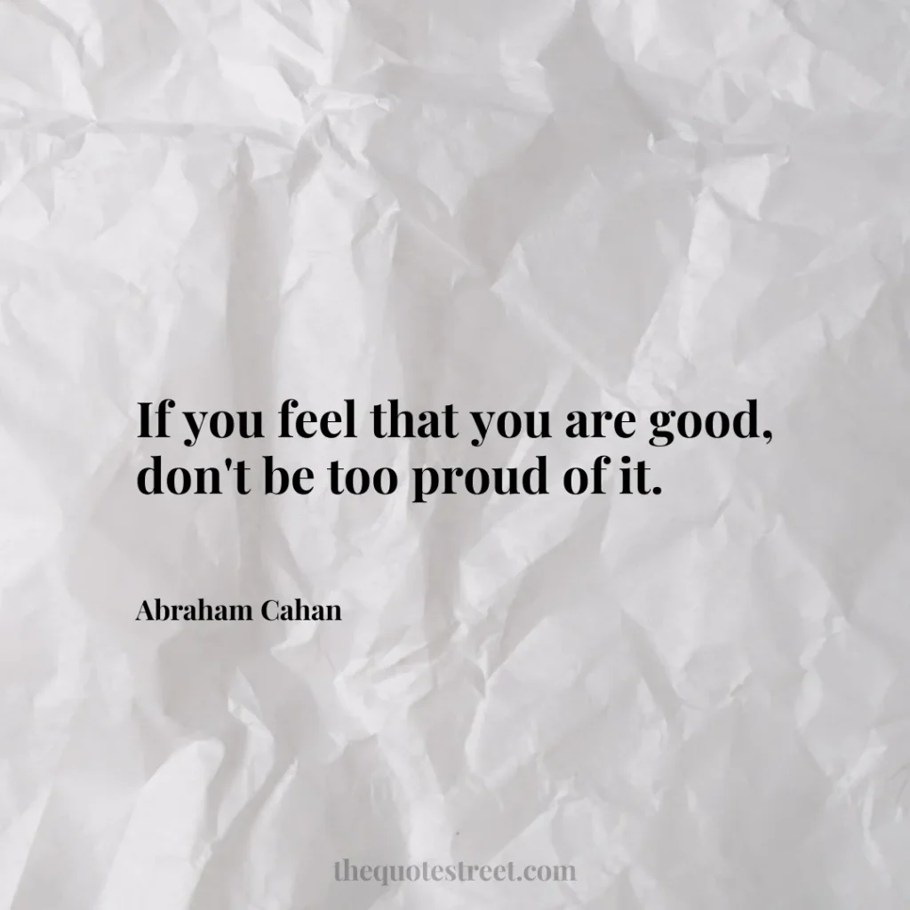 If you feel that you are good