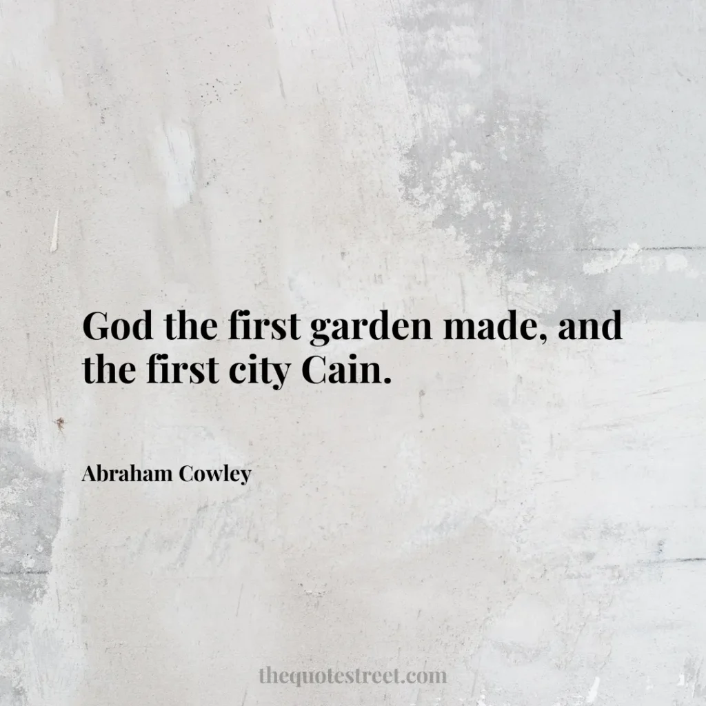 God the first garden made