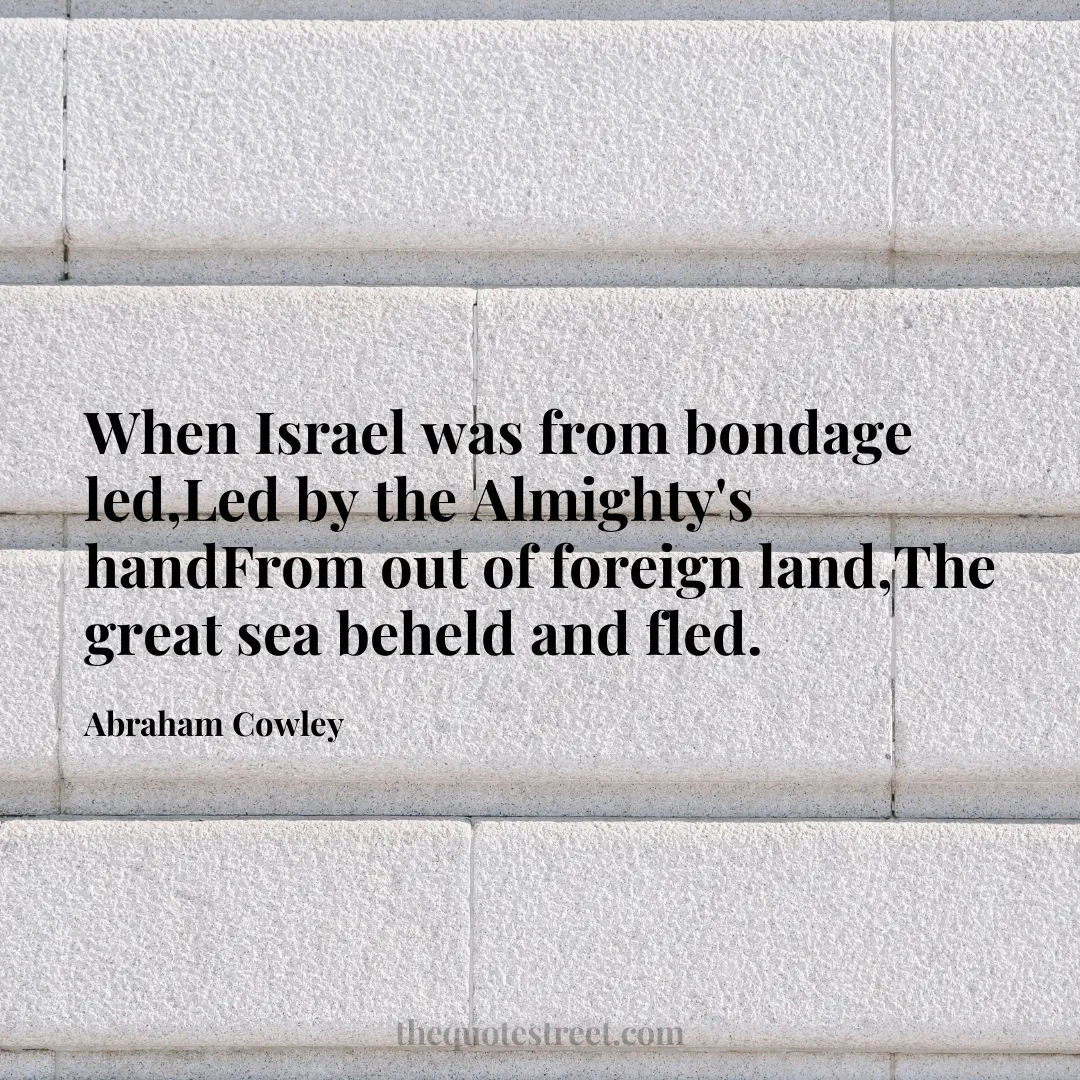 When Israel was from bondage led