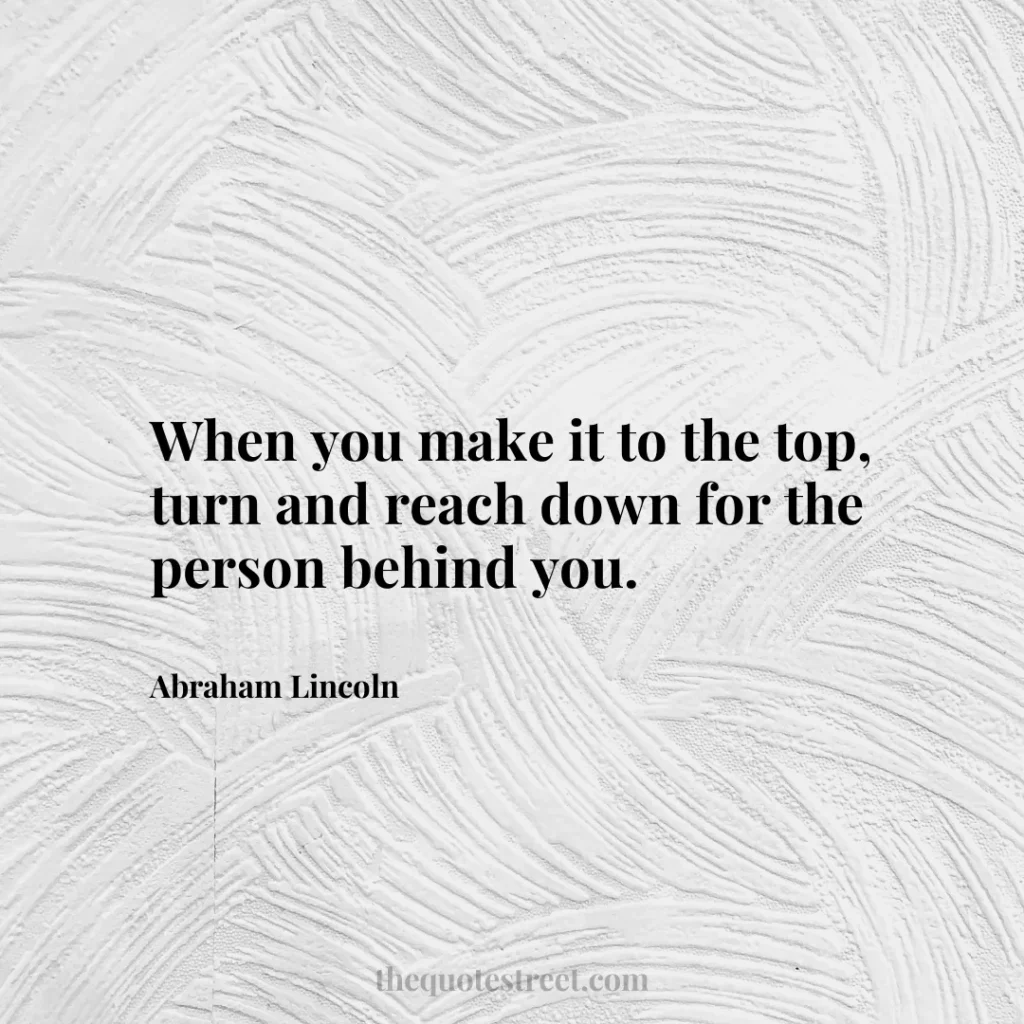 When you make it to the top