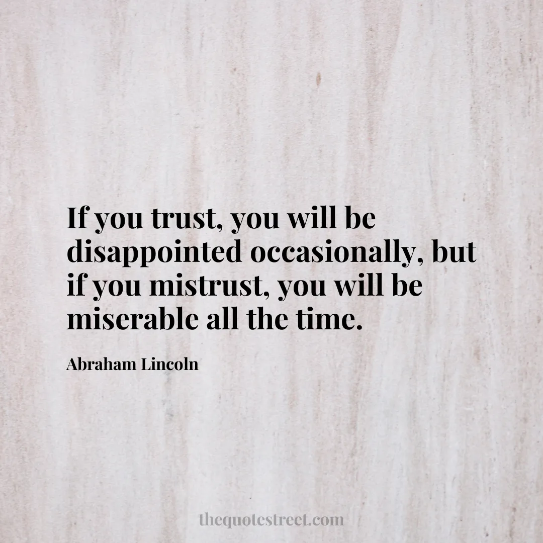 If you trust