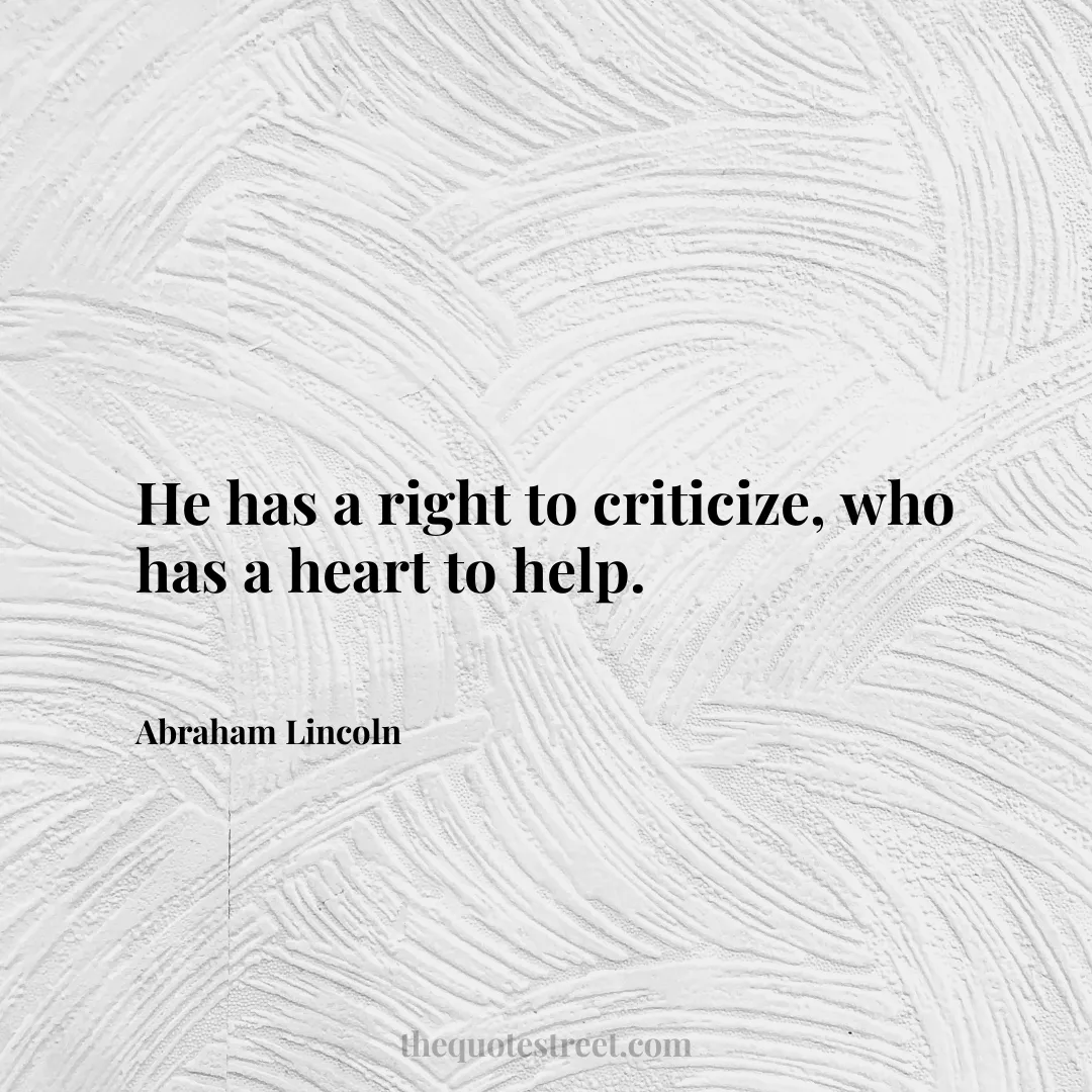 He has a right to criticize