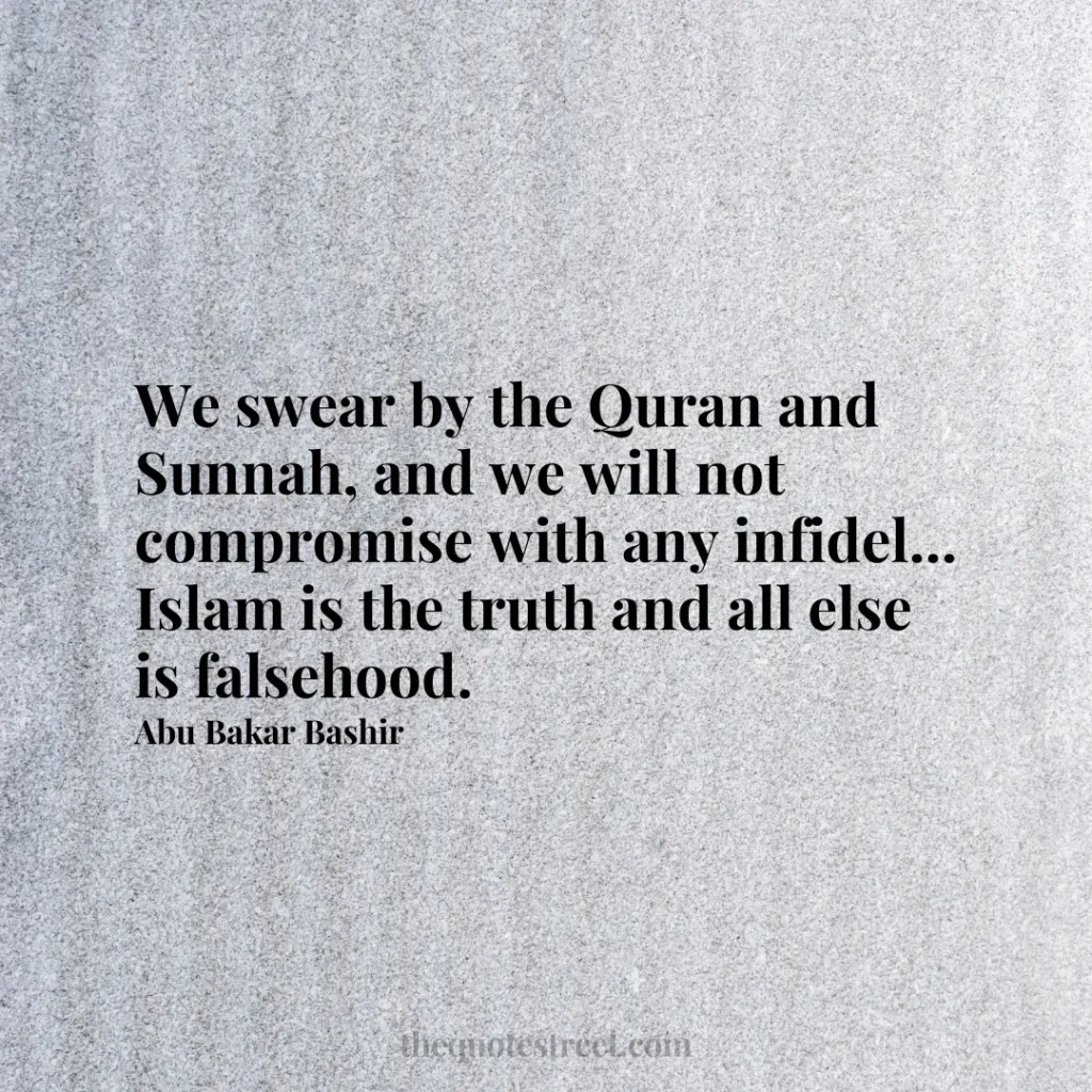 We swear by the Quran and Sunnah
