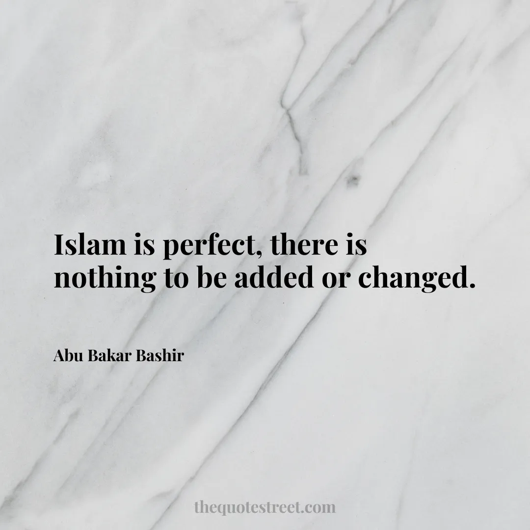 Islam is perfect