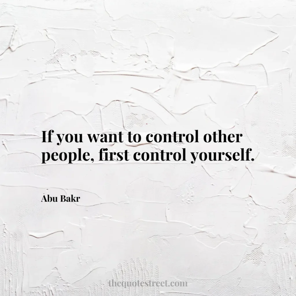 If you want to control other people