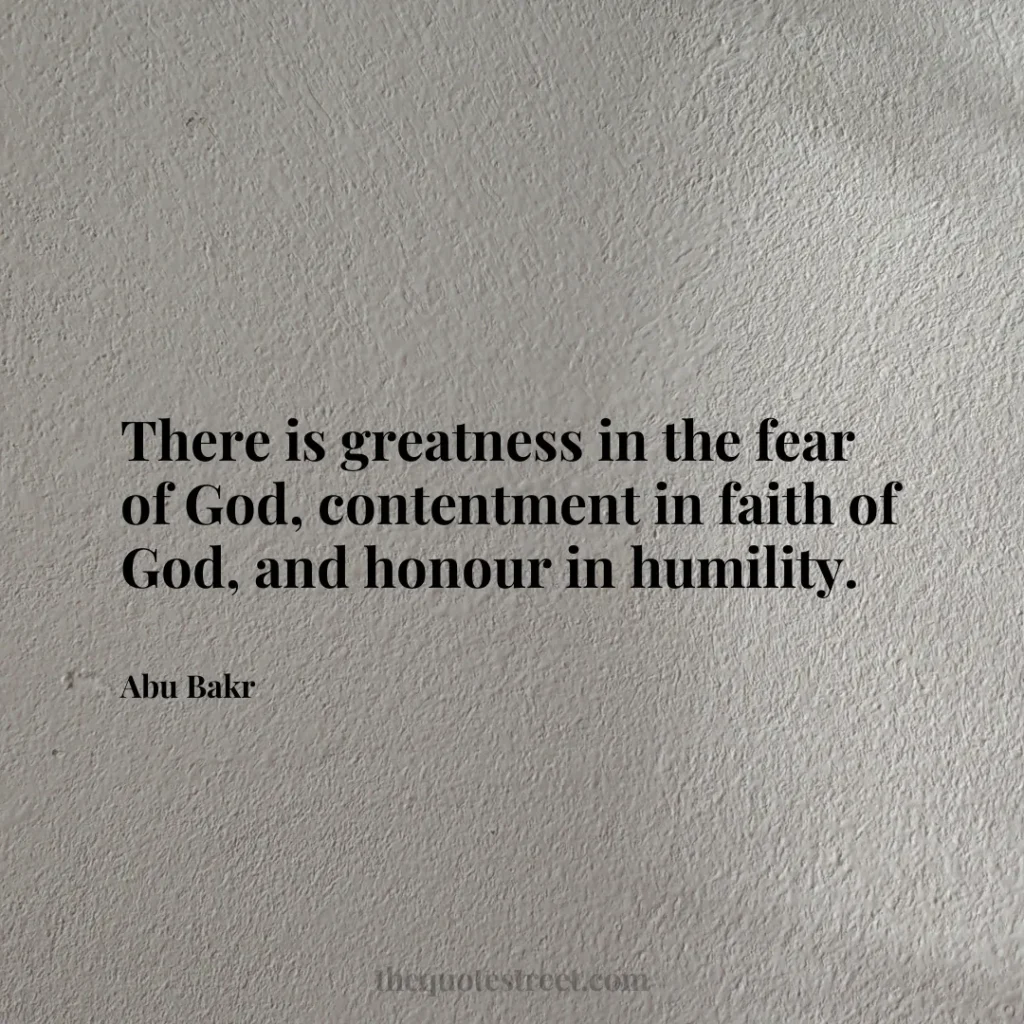 There is greatness in the fear of God