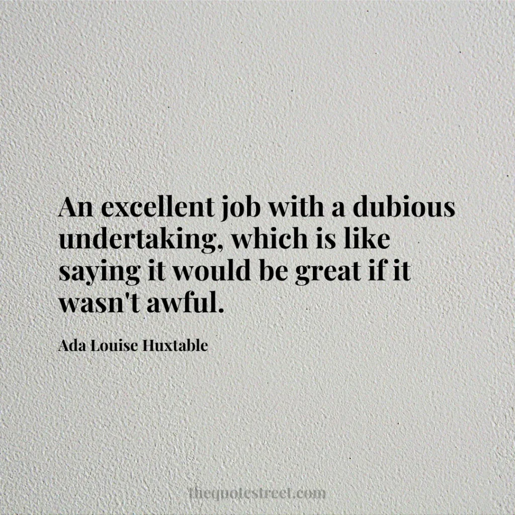 An excellent job with a dubious undertaking