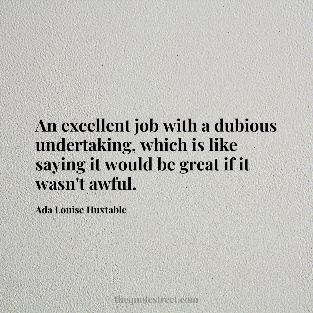 An excellent job with a dubious undertaking