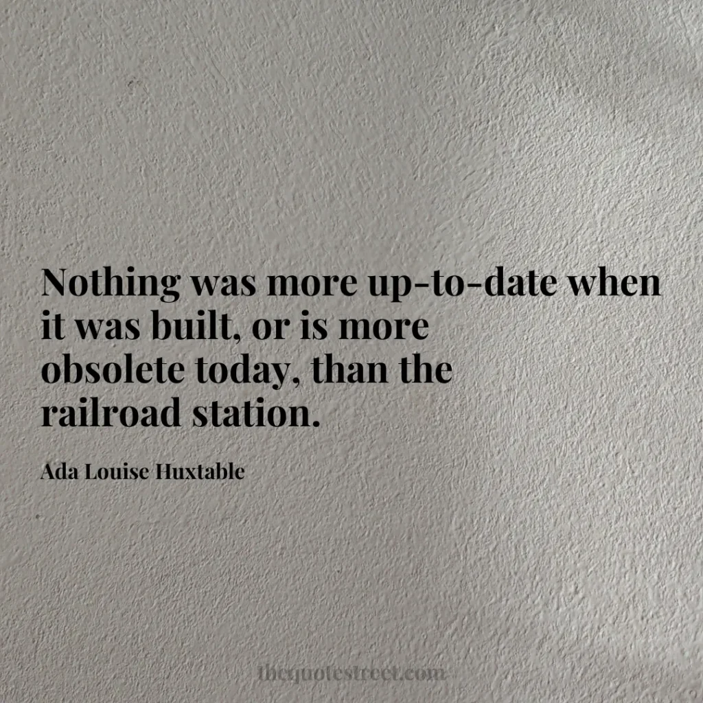 Nothing was more up-to-date when it was built