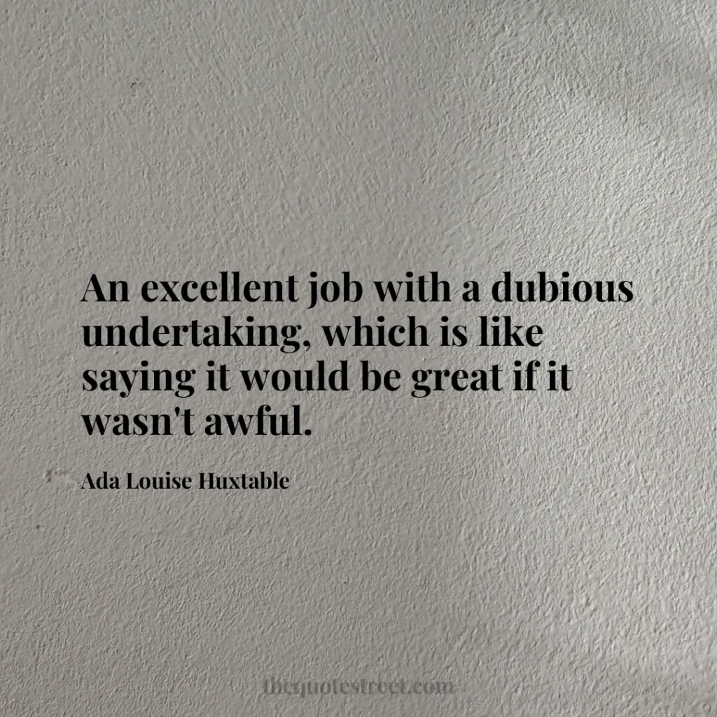 An excellent job with a dubious undertaking