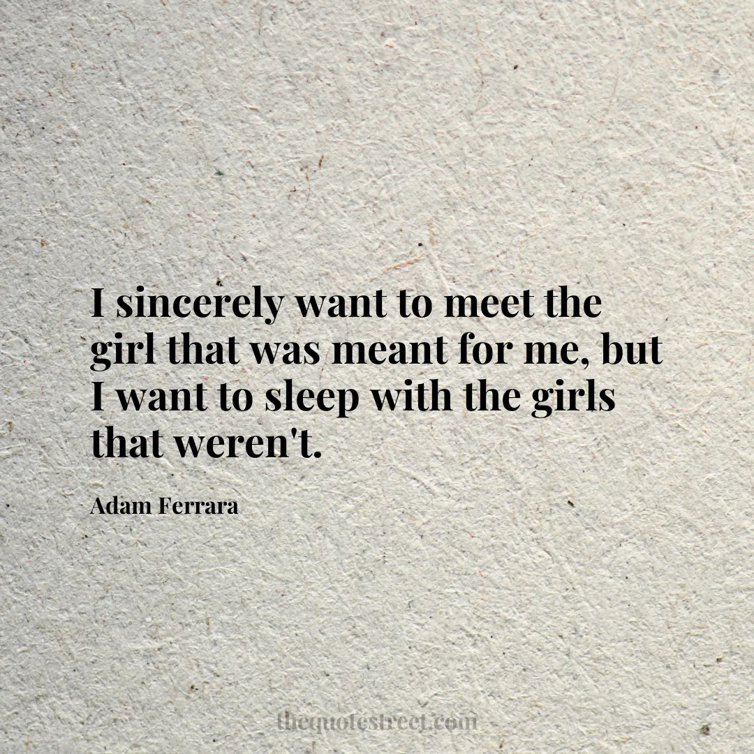 I sincerely want to meet the girl that was meant for me