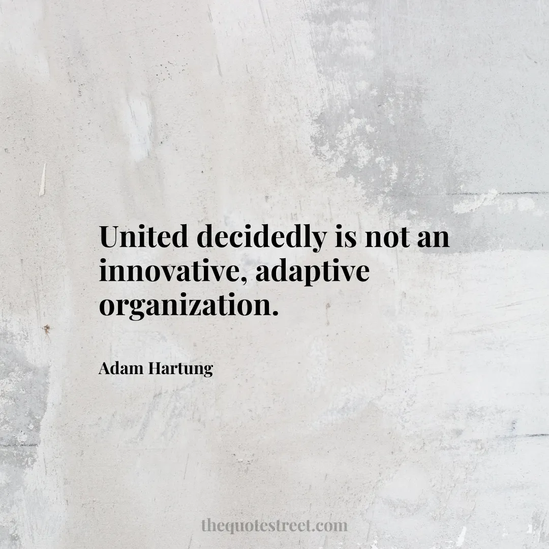 United decidedly is not an innovative