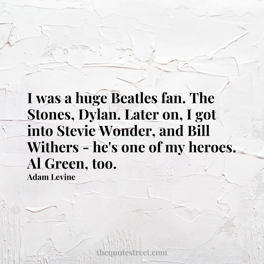 I was a huge Beatles fan. The Stones