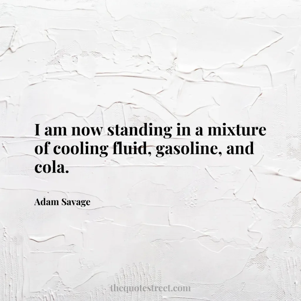 I am now standing in a mixture of cooling fluid