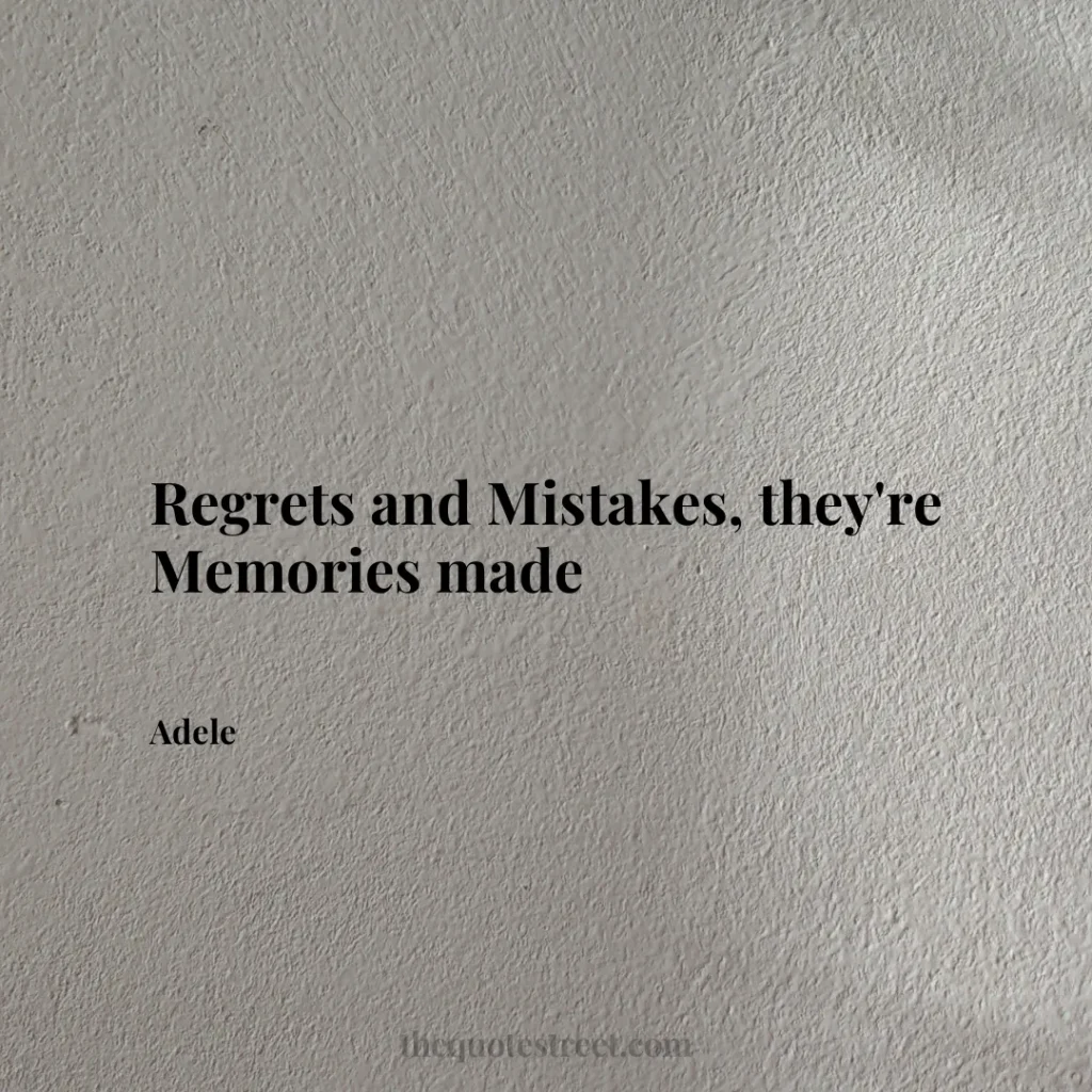 Regrets and Mistakes