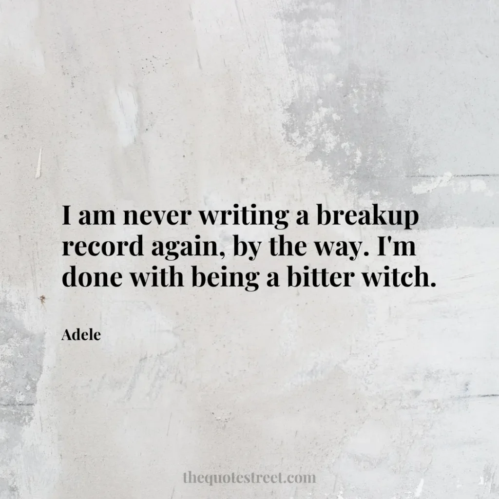 I am never writing a breakup record again