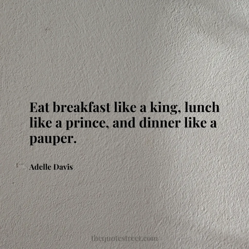 Eat breakfast like a king