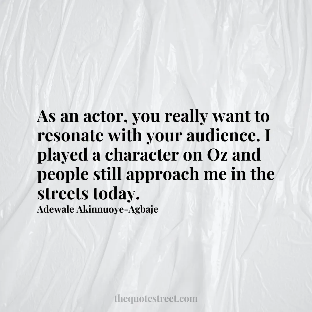 As an actor