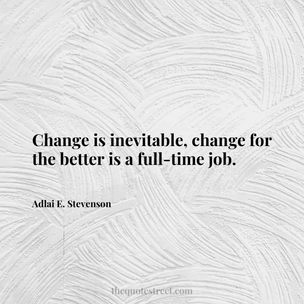 Change is inevitable