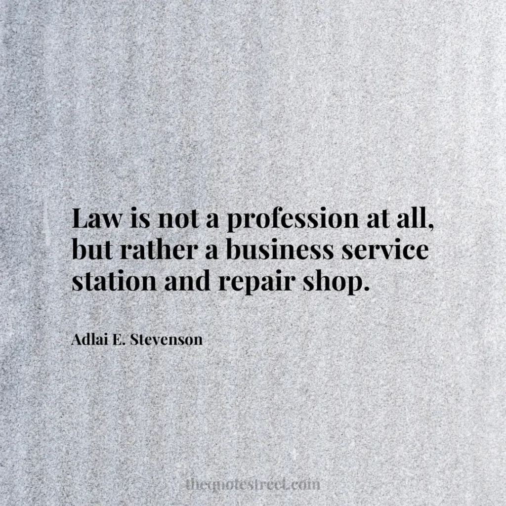 Law is not a profession at all