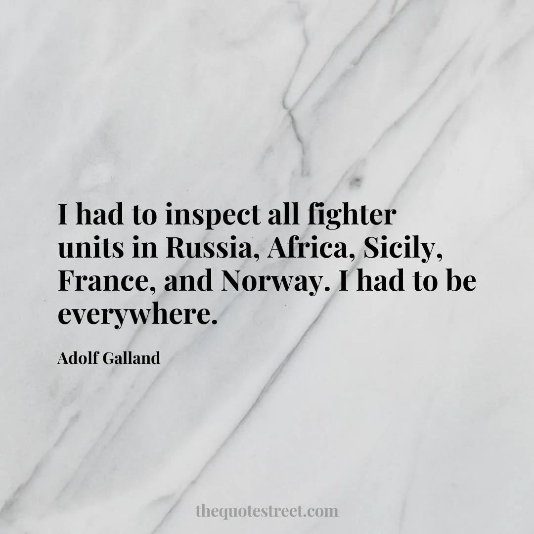 I had to inspect all fighter units in Russia