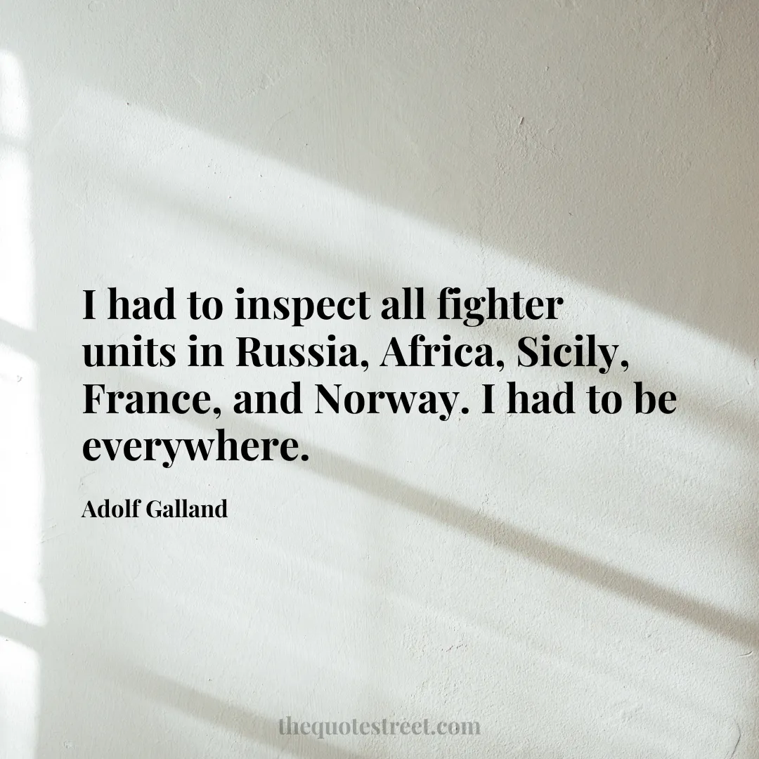 I had to inspect all fighter units in Russia