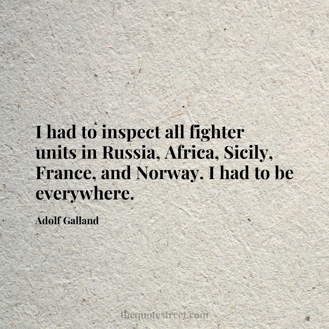 I had to inspect all fighter units in Russia