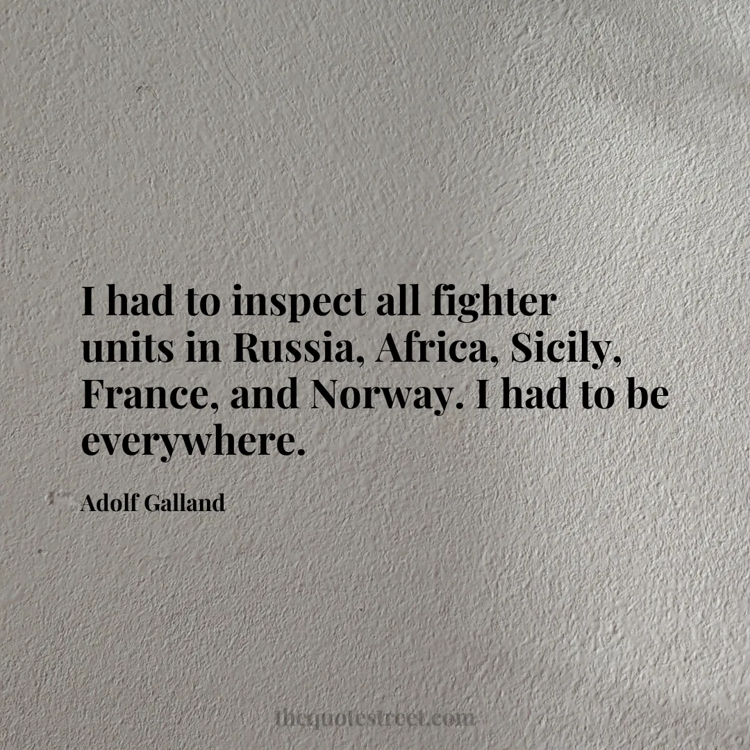 I had to inspect all fighter units in Russia