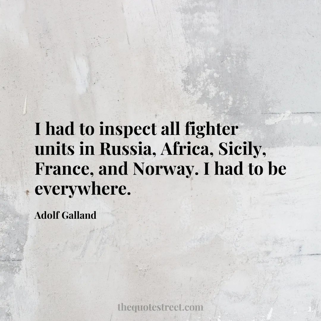 I had to inspect all fighter units in Russia
